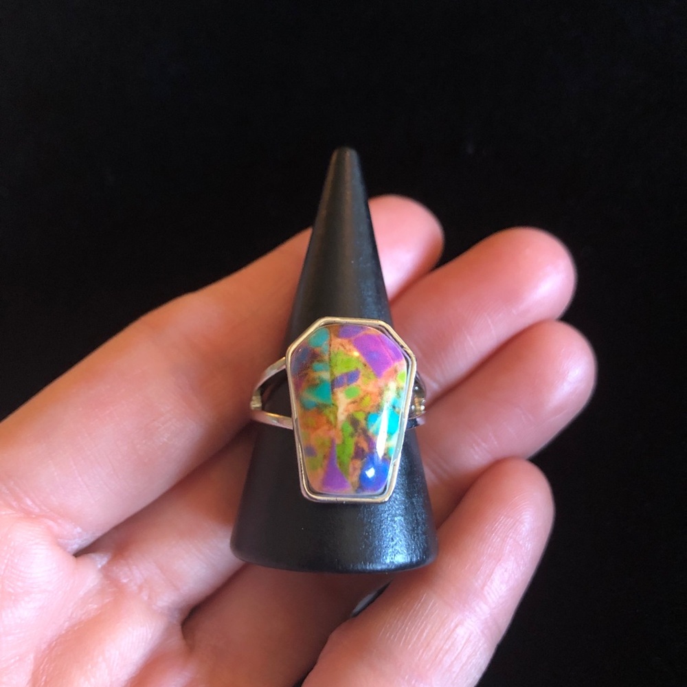Colorful Abstract Geometric Ring - Picture 2 of 10